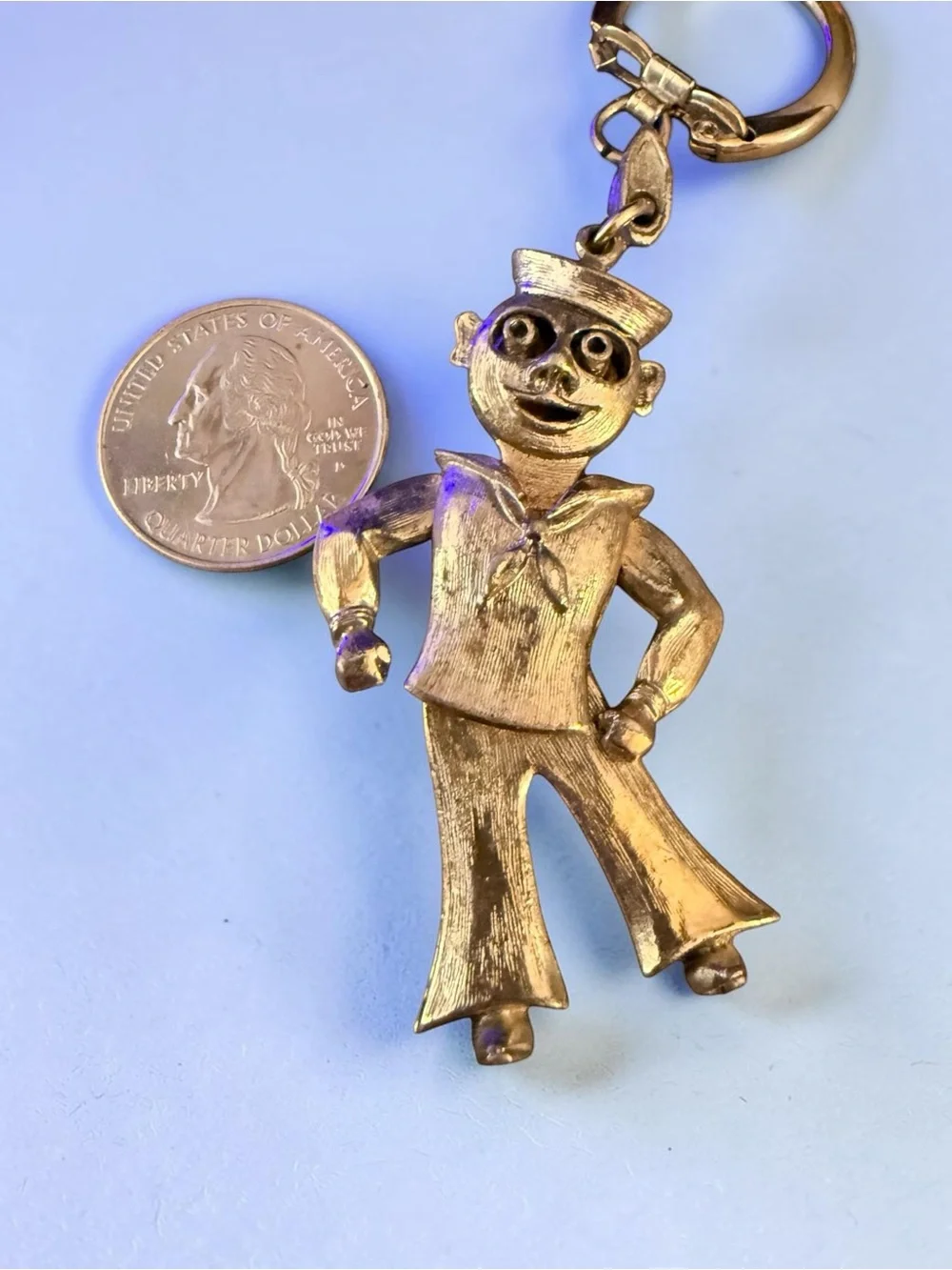 Vintage Silvertone Sailor Man Movable Keychain – Articulated Figure